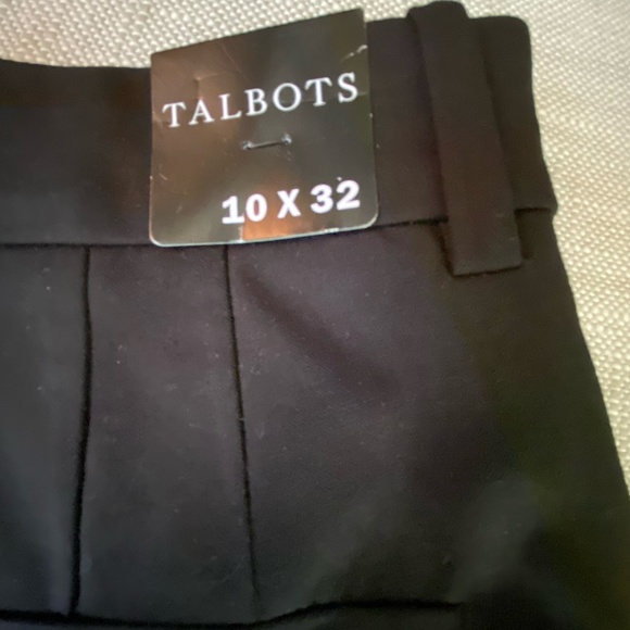 Talbots Womens Black Straight Leg Tall-10X32 Stretch Office Event Classic Pants - Picture 8 of 15